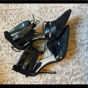 Zara leather/ suede heel